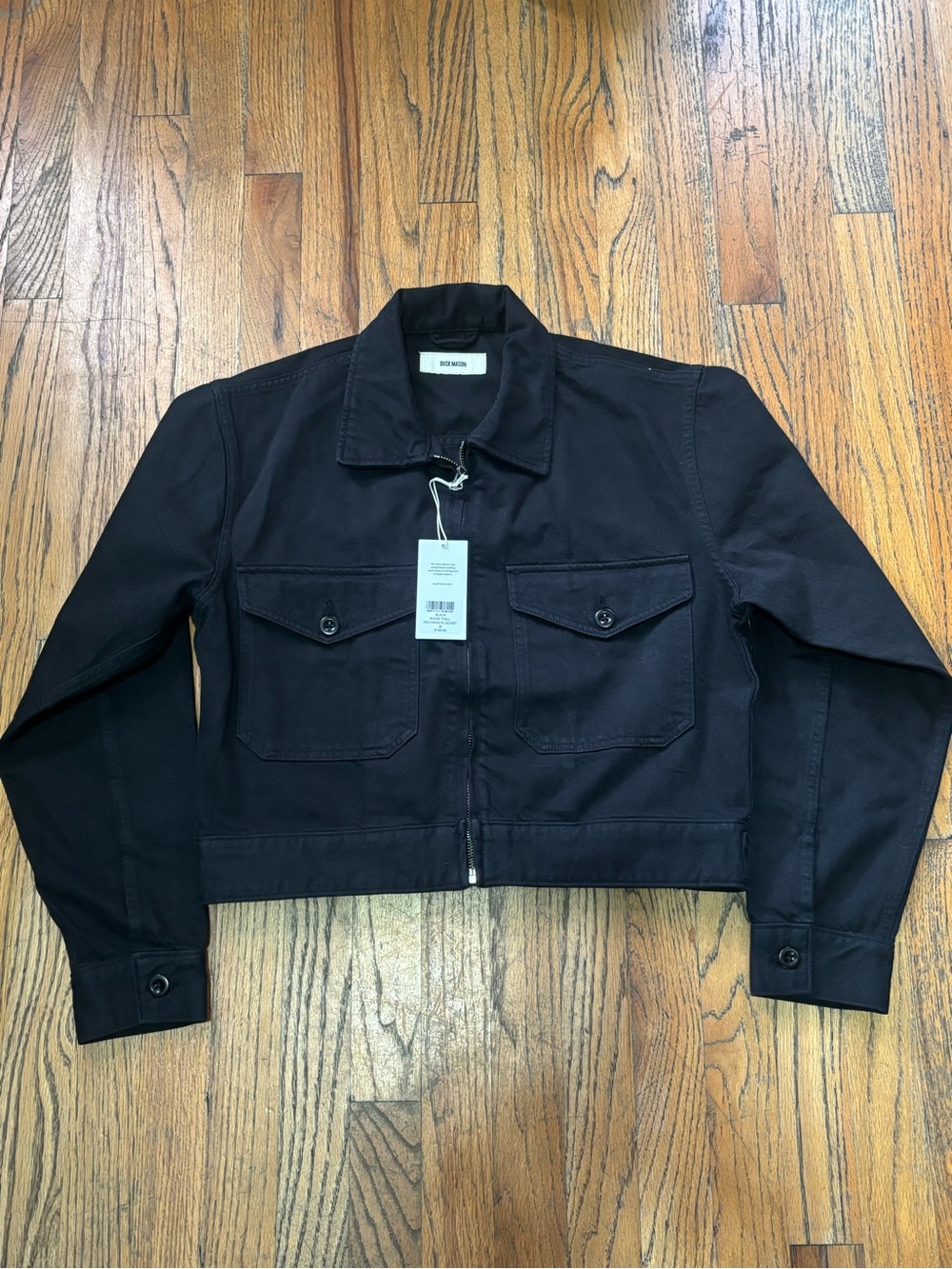 Buck Mason Women’s RIDGE TWILL MECHANICS JACKET Medium Retail $198 Black